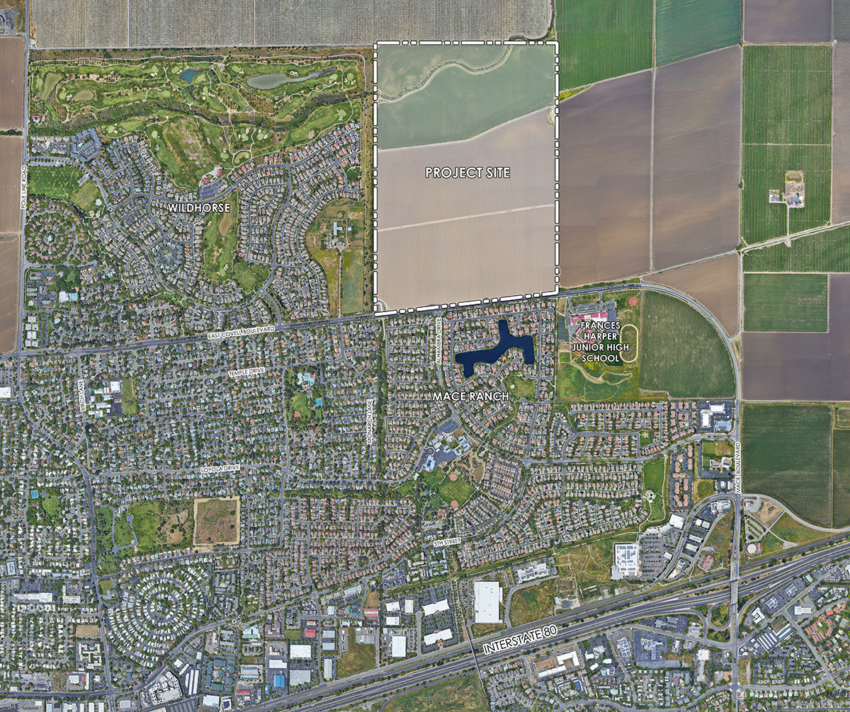 Project site location map - northeast of Davis